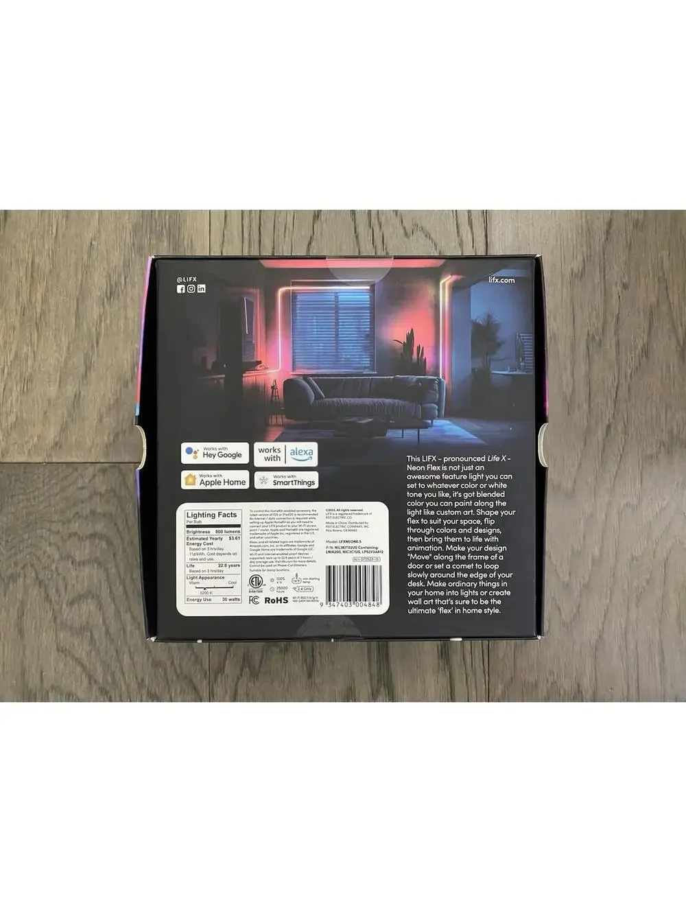 Lifx Neon Flex 6.5 Ft LED Rope Light Indoor LFXNEON6.5